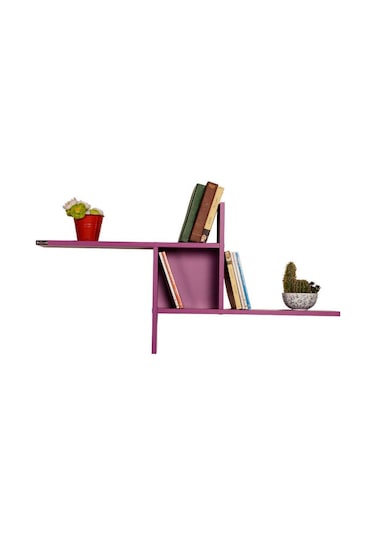 Adoremobilya Plus Dekoratif Duvar Rafı - Mor