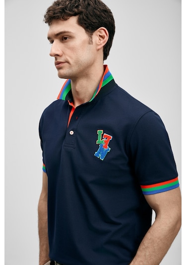 Lufian Fun Smart Erkek Polo T-shirt 111040231 Lacivert