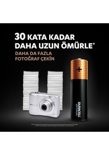 Duracell Optimum LR6/MN1500 1.5 V AA Alkalin Pil 16’lı Paket