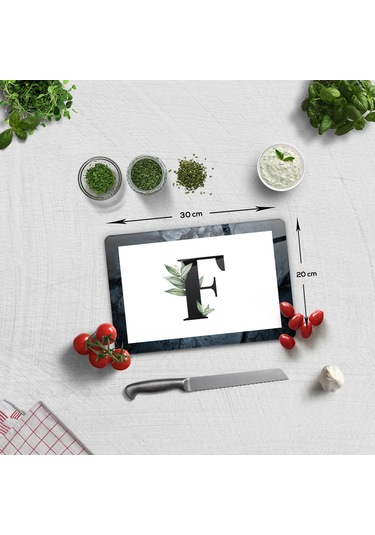 Decorita Cam Kesme Tahtası - Cam Kesme Tablası Harfli Tasarım F 20 CM x 30 CM