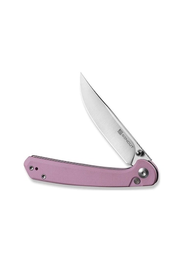 Sencut Skelfin Powder Pink G10 Handle Satin Finished 9cr18mov Blade Kamp Çakı Pembe