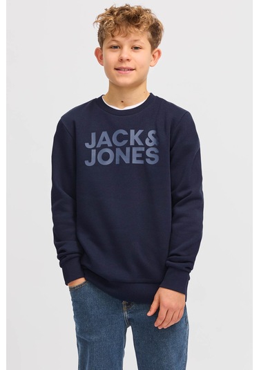 Jack & Jones Jjecorp Logo Crew Lacivert Erkek Çocuk Sweatshirt 000000000102257553 Lacivert