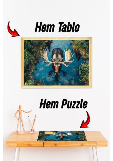 Ahşap Çerçeveli Puzzle - Tablo Hthp - 012 23 X 32 120 Parça