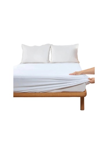 Altın Karma 160x200+30 Cm Pamuk Fitted Su Sıvı Geçirmez Yatak Koruyucu Alez Beyaz