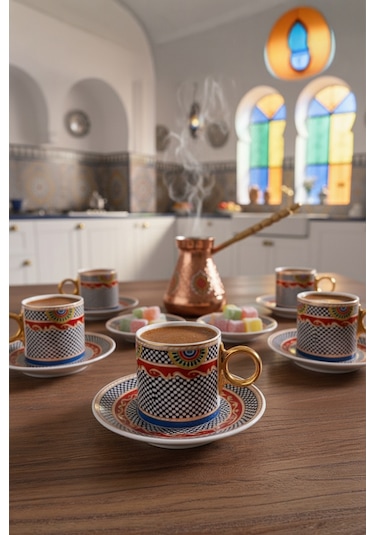 Vietri 6 Kişilik Kahve Fincanı Takımı - 90 ML