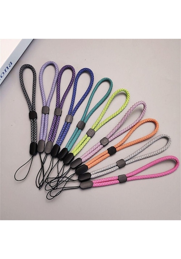 Turuncu Bileklikler Cep Telefonu Zinciri Ayarlanabilir Telefon Bilek İpi Cep Telefonu Askısı Anahtarlıklar