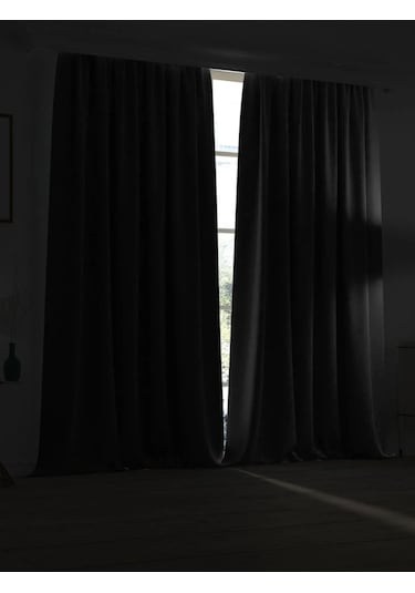 As Perde Siyah Blackout Karartma Fon Perde Siyah