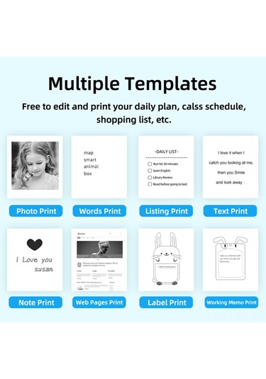 Shineyee Taşınabilir Bluetooth Termal Yazıcı - Renkli Kağıt Ve Yapışkanlı Etiketler İle Anında Baskı 57mm