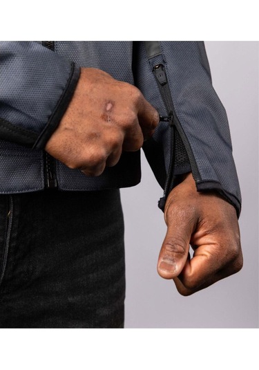 Icon Overlord 3 Korumalı Motosiklet Montu Siyah Koyu Gri