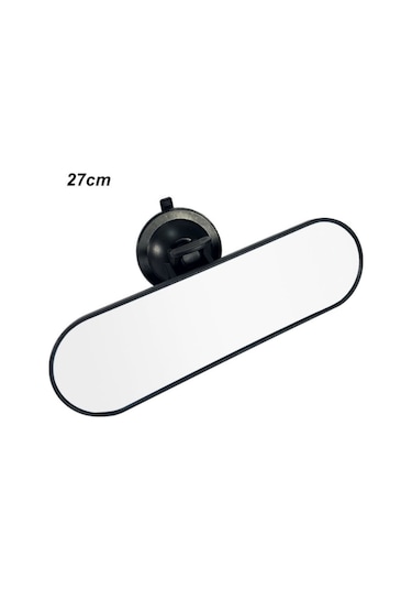 Oto Ayna İç İlave Dikiz Aynası Panoramik Vantuzlu Üniversal 27cm Siyah Sy-214