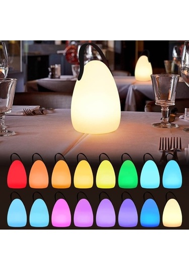 Dancemonkey Taşınabilir Kamp Lambası 16 Renkli Masa Işığı Çok Renkli