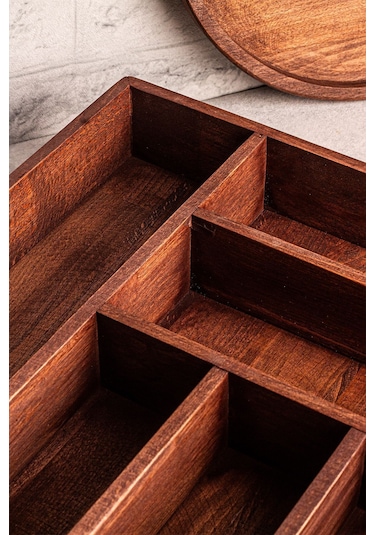 Snippy Holdy - Çekmece İçi Kaşıklık Kepçelik Düzenleyici 6 Bölmeli Çekmecelik Ahşap