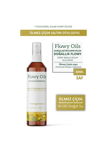 Flowy Oils Ölmez Çiçek + Altın Otu Suyu 50 ML