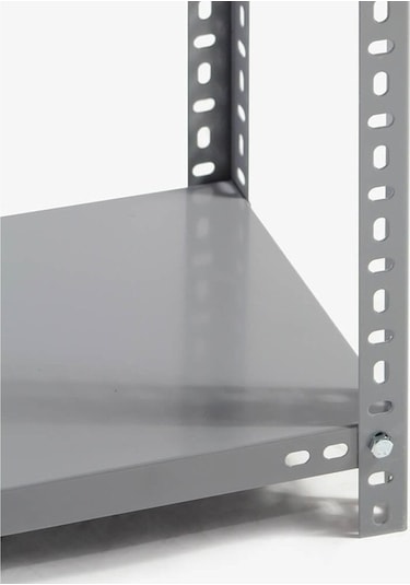 Galvanizraf 5 Katlı 5 Li Bitişik Galvaniz Arşiv Depo Rafı 31X375 Galvaniz