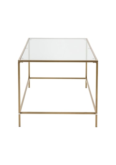 Flores Gold Metal Orta Sehpa