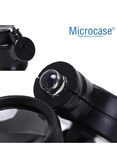 Microcase Saatçi Tamirci Göz Büyüteci 20X Işıklı Siyah - Al2450
