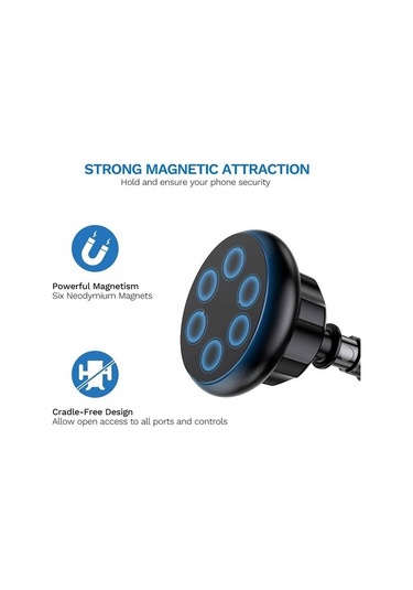 Joyhub Standart Manyetik Vantuzlu Araba Telefon Tutucu Siyah Vantuzlu Evet Hayır 3el2qe