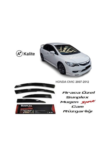 Honda Civic Fd6 Cam Rüzgarlığı Mugen Tip Sunplex 2007-2012