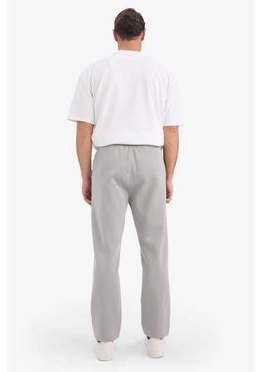 Defacto Regular Fit Beli Bağcıklı Cepli Düz Paça Kalın Eşofman Altı D7836ax25augr198 Gri
