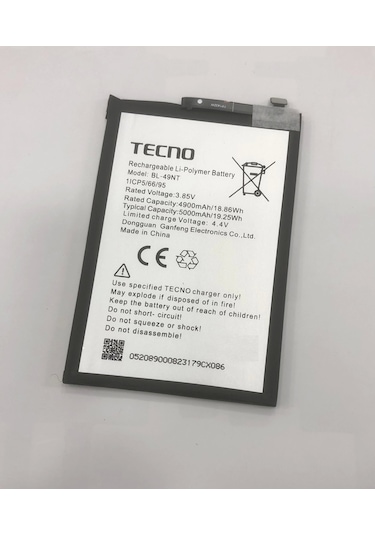Tecno Spark 10c Kı5k Batarya 5000 Mah