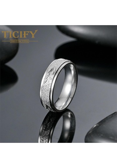 Siyah Işık Lüks Tasarım Sensörü Titanyum Çelik Yüzük Oyma Heykel Mat Hiçbir Renk Niş Çift Yüzük Moda Takı 8 Siyah