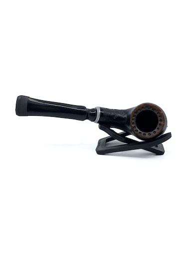 Dapper Bent Apple Briar Gül Kökü 9 Mm Filtreli El Yapımı Pipo - 3075