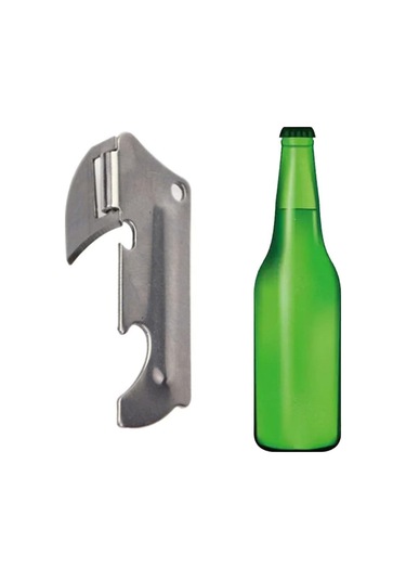 Cilalı Paslanmaz Çelik Konserve Açacağı Katlanabilir Gümüş