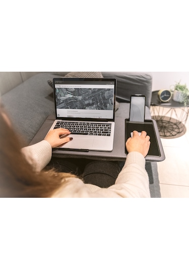 Minderli Laptop Sehpası 17ınç Max Notebook, Tablet Ve Telefon Böl