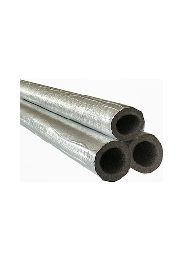 Ygt Ambalaj 2 Metre 35/10 Mm Alüminyum Folyolu İzole Boru Kılıfı