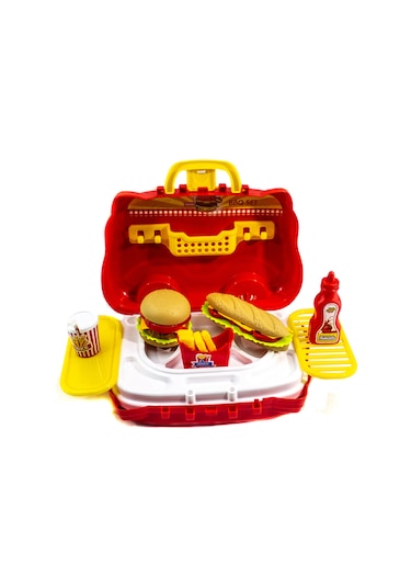 Oyuncak Hamburger Set 26 Parça Arabalı  Set