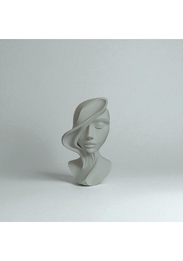 Modern Sanatsal Kadın Büst Biblo Dekoratif Heykel 14x9 Cm