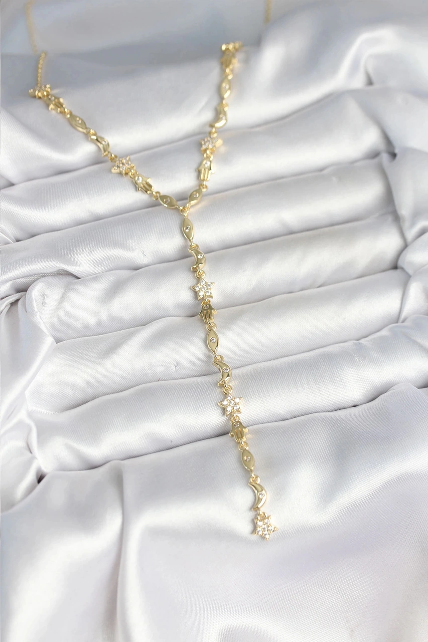 Dodes Dodes Pirinç Gold Renk Kadın Manifest Kolye Tg27bko10599 Çok renkli