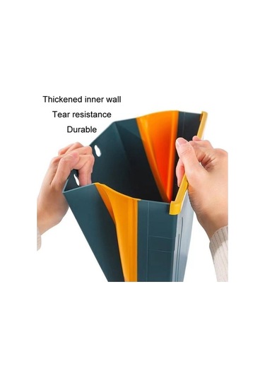 Tongxida Mutfak Askılı Katlanır Çöp Kutusu Gıda Atığı Depolama Kutusu Sarı Sarı