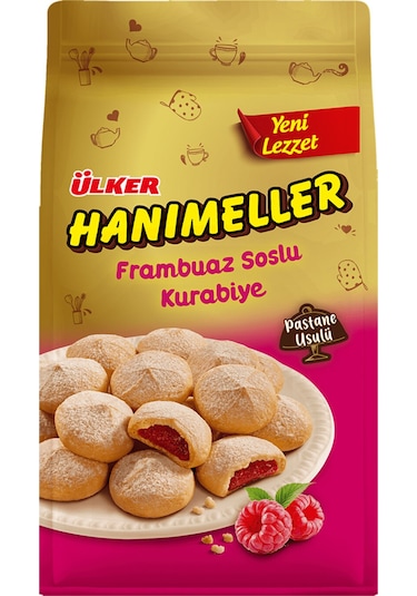 Ülker Hanımeller Frambuaz Soslu Kurabiye - 150 Gram - 12 Adet