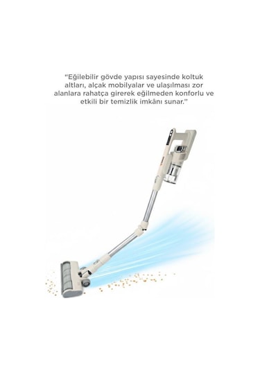 Torima CSVC-100 300 W Kablosuz Katlanabilir Hafif Uv Işıklı Dikey Şarjlı Süpürge