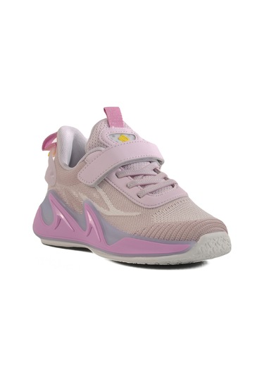 Lila Cırtlı Fileli Hafif Kız Çocuk Spor Ayakkabı 1966 F LILA