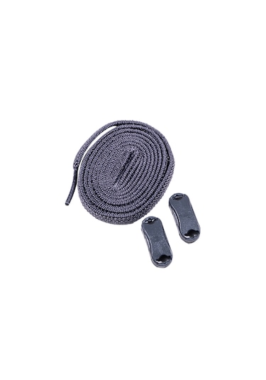 Elastik Gri Akıllı Bağcık Tak Bırak Ayakkabı Bağcığı 100cm