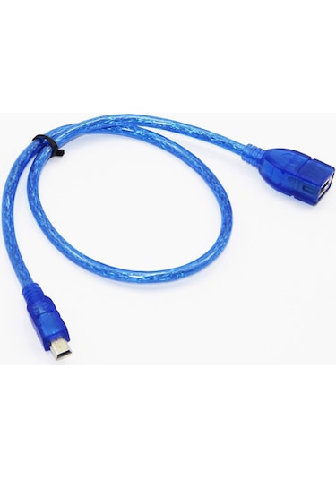 5 Pin Mini Usb Erkek - Usb Dişi Kablo 20Cm