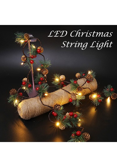 Neevoyu Noel Işık Zinciri 2m 20 Led Isınak Işık, Ip54 İç/ Dış Kullanım, 3xaa Pil Dahil Değil , Pvc Materyal Çok Renkli