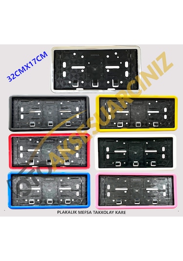 Plakalık Plastik Tak Kolay Kare Siyah Çerçeveli 2 Adet