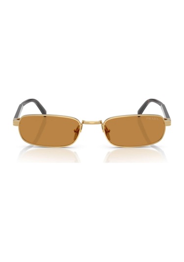 Prada Pr B54s 5ak50p 54 Unisex Dikdörtgen Gold Metal Güneş Gözlüğü Altın
