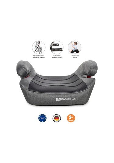 Lorelli Travel Luxe Isofix Yükseltici 15 - 36 Kg - Grey Black - Gri
