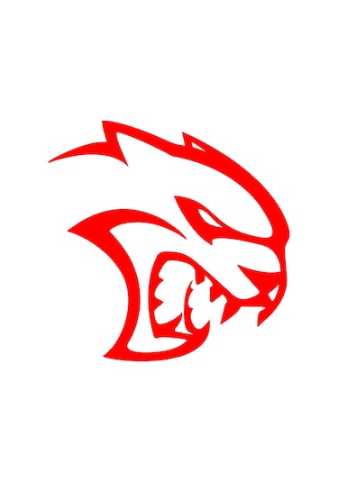 Kaplan Araba Sticker 17x17 Cm Kırmızı