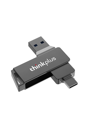 Springsun 联想thinkplus Mu251 32gb Usb3.0+type-c Çift Portlu Metal Usb Bellek, 360 Döner, Darbe Ve Kırılma Dayanıklı, Plug & Play