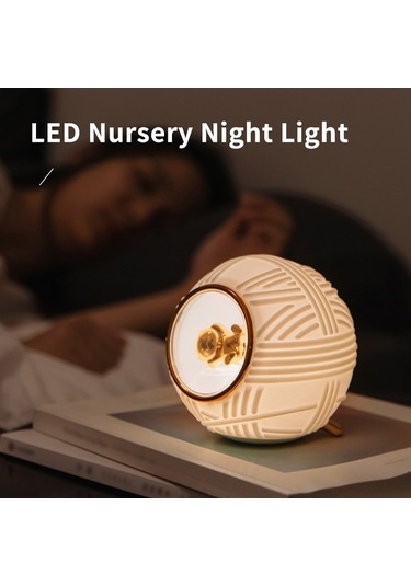 Tongxida Kedi Şekilli Müzikli Gece Lambası - 3 Işık, 6 Hr Zamanlayıcı, Usb Şarjlı, 110x108mm Diğer