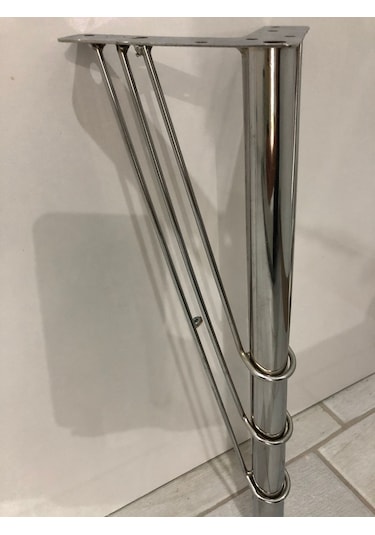 Metal,venüs 40 10 10 Cm Krom ,sehpa,puf ,sandalye Ayağı 4 Adet