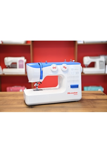 Moonstar Ev Tipi Düz Dikiş Makinesi 36 Desenli 990p Mavi
