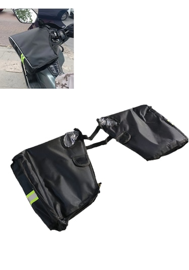 Motosiklet Rüzgarlığı - Reflektörlü El Koruma Rüzgarlık Kalın Model Soğuktan Ve Rüzgardan Ellerinizi Korur Siyah