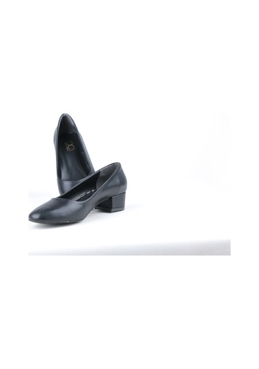 Ayakkabımood 3.5 Cm Siyah Topuklu Kadın Ayakkabı Siyah