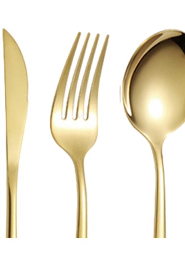 Suntek Mutfak Çatal Bıçak Takımı Çok Altın-24-adet